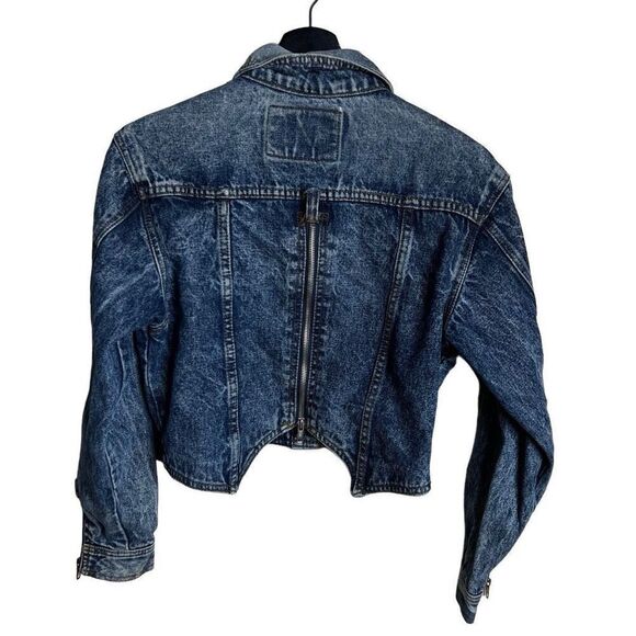 Vintage Stonewashed Jordache Cropped Denim Jacket Womens Small - Picture 5 of 8
